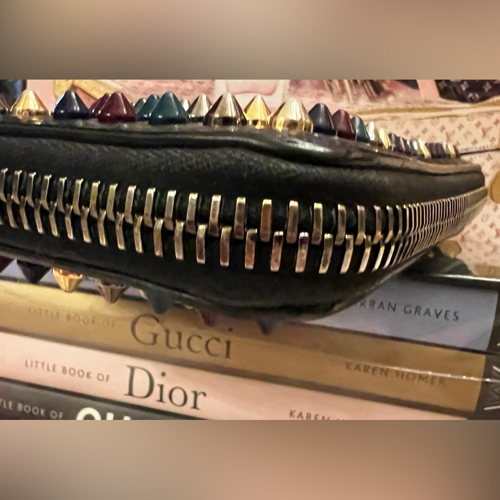 CHRISTIAN LOUBOUTIN Panettone wallet EMPIRE SPIKES in black/multi - Picture 3 of 11